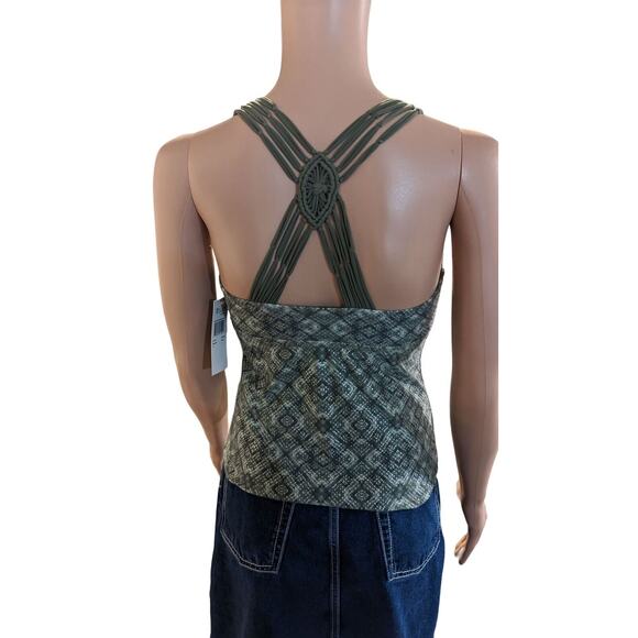 NEW Ibiza Swim Size S Tankini with Macrame Back Detail PADs included Green - Picture 2 of 9